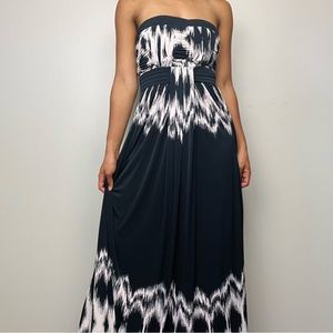 Max & Cleo Strapless Maxi Black Dress